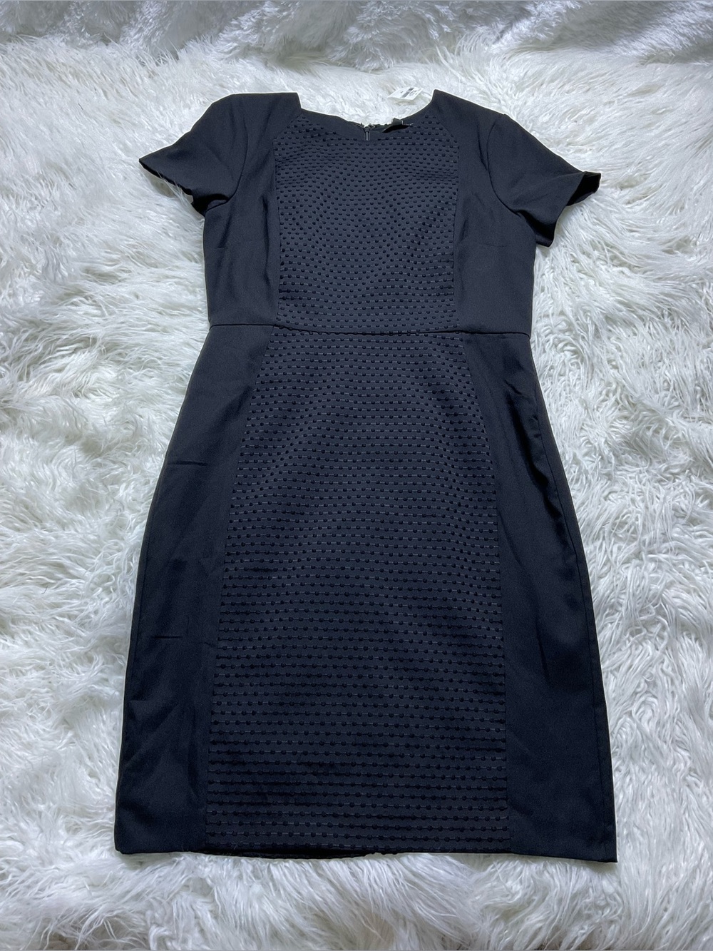 NWT Banana Republic Swiss Dot Textured Panel Sheath Dress